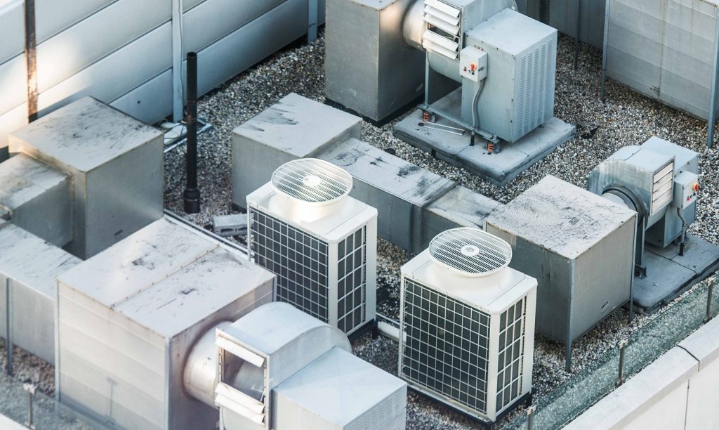 Image of an HVAC system on a rooftop.